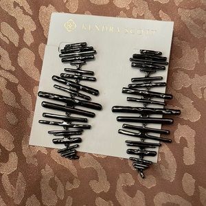 Kendra Scott gunmetal tiered earrings